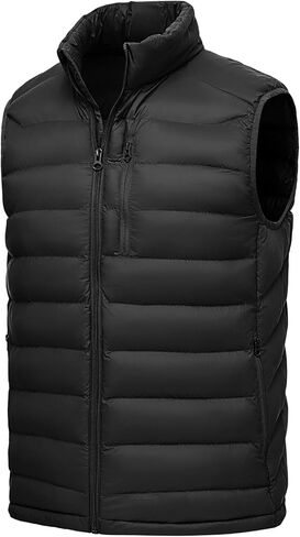 Rdruko Men's Puffer Vest Lightweight Outerwear Winter Warm Outdoor Hiking Casual Vest with 5 Pockets in Saudi Arabia