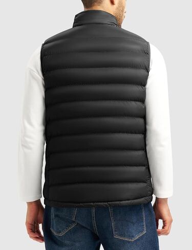 Rdruko Men's Puffer Vest Lightweight Outerwear Winter Warm Outdoor Hiking Casual Vest with 5 Pockets in Saudi Arabia