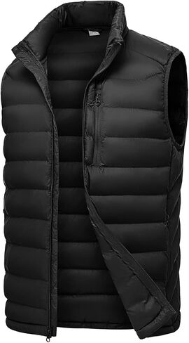Rdruko Men's Puffer Vest Lightweight Outerwear Winter Warm Outdoor Hiking Casual Vest with 5 Pockets in Saudi Arabia