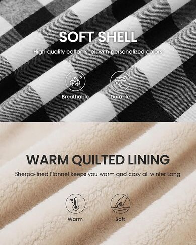 WULFUL Men's Flannel Plaid Shirts Jacket Fleece Lined Winter Shirts Soft Warm Coat with Hood for Men in Saudi Arabia