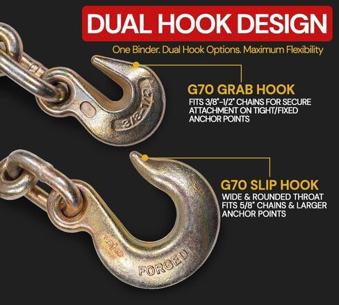 Mytee Products 4 Pack 3/8"-1/2" Hi-Viz Green Heavy Duty Folding Handle Ratchet Chain Binder w/ 1/2" Grab & 5/8" Slip Hook 12,000 lbs WLL | Tie Down Hauling Load Chain Binders for Flatbed Trailer in Saudi Arabia