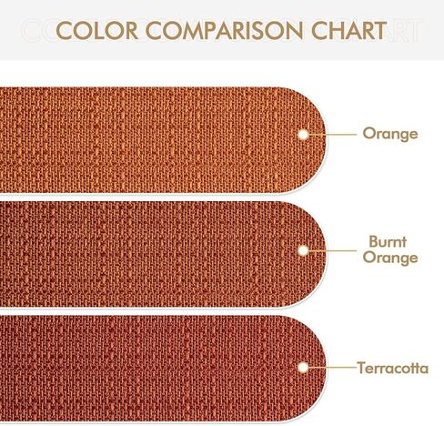 ستائر MIULEE Terracotta الكتان 84 بوصة طول 2 لوحة مجموعة لغرفة المعيشة وغرفة النوم الخصوصية الخريف مزرعة الخيش نسج الصدأ شبه شفافة جروميت ضوء تصفية ستائر النافذة، W37xL84، برتقالي محروق in Kuwait