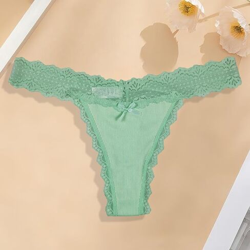 Lace Floral Women Panties Low Waist Breathable Briefs Female Thong Underwear in Saudi Arabia