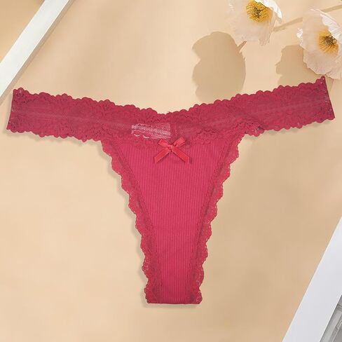Lace Floral Women Panties Low Waist Breathable Briefs Female Thong Underwear in Saudi Arabia