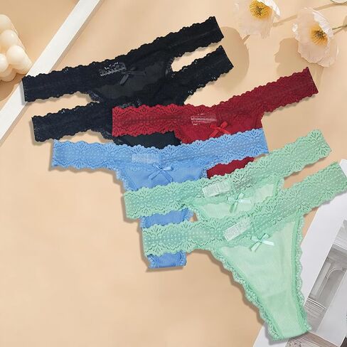 Lace Floral Women Panties Low Waist Breathable Briefs Female Thong Underwear in Saudi Arabia