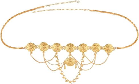 Efulgenz Indian Waist Chain Indian Jewelry for Women Indian Kamarbandh Big Flower Pendant Multilayer Chain With Leaf Kamarbandh Belly Chain Waist Belt Body Jewelry in Saudi Arabia