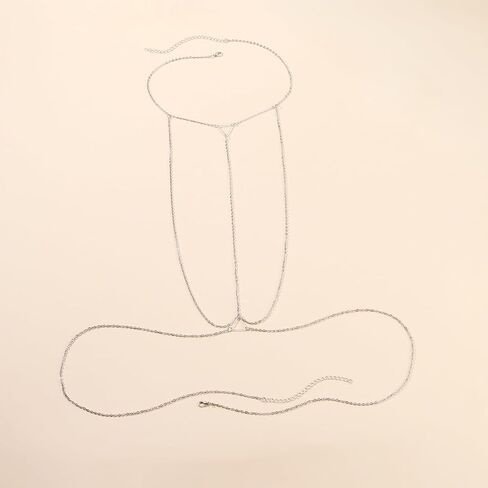 سلسلة حمالة صدر مثيرة من الذهب عيار 14 قيراط من نيوريال، مجوهرات للجسم بيكيني، سلسلة متقاطعة لخصر البطن بطبقات للنساء in Kuwait