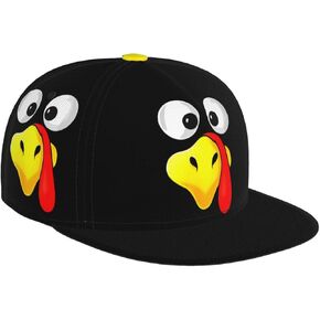 Thanksgiving Turkey Baseball Cap Snapback Hat Adjustable Flat-Brimmed Hip Hop Cap for Men Women & Teens in Saudi Arabia