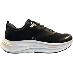 D's Performance Running Shoes, Black with White Soles, Mesh Upper, Cushioned Platform, Athletic Training Sneakers in Saudi Arabia