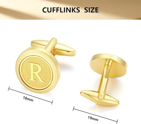 GWD Initial Cufflinks for Men Classic Cuff links Mens Letter Shirts CuffLinks Wedding Gift in Kuwait