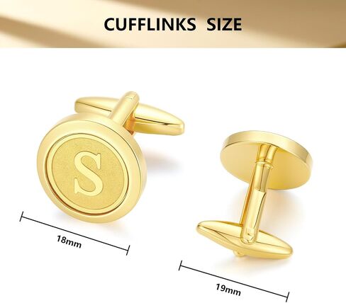 GWD Initial Cufflinks for Men Classic Cuff links Mens Letter Shirts CuffLinks Wedding Gift in Saudi Arabia