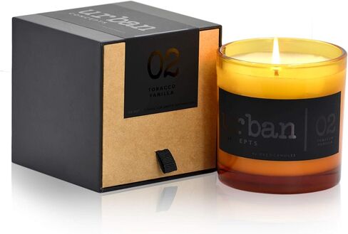 Urban Concepts by DECOCANDLES - Highly Scented Soy Candle - Long Lasting - Hand Poured in USA (9 Oz. Concrete, Santal) in Saudi Arabia
