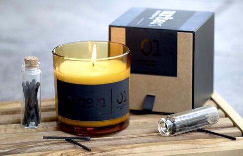 Urban Concepts by DECOCANDLES - Highly Scented Soy Candle - Long Lasting - Hand Poured in USA (9 Oz. Concrete, Santal) in Saudi Arabia