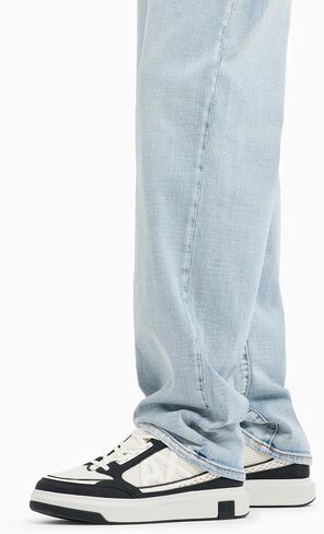 Armani Exchange Men's Relaxed Straight Fit Light Blue Denim in Saudi Arabia