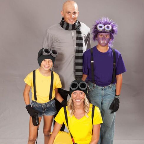 DRESHOW Costume Accessories Set Vintage Goggles Glasses Yellow Beanie Hats Black Gloves Halloween Cosplay Set for Women Men in Saudi Arabia