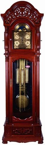 Floor Grandstand Clock Vintage Grandfather Clock in Reddish Brown Clock Living Room Floor Clock European Mute Creative Clock Home Clock Stand Clock Ornament Living Room Clock in Saudi Arabia