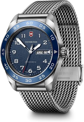 Victorinox Swiss Army Quartz Blue Dial Mesh Stainless Steel Watch 42mm - 242042 in Saudi Arabia