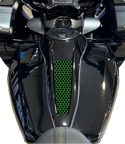 Kustom Cycle Parts Hexagon/Honeycomb Pattern Plastic Dash Panel Console Insert! Compatible with 2024+ Harley Davidson Street Glides & Road Glides. (Orange Hexagon) in Saudi Arabia