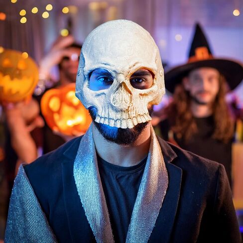 Face Mask Foam Skull | Foam Skull Mask | White Skull Masks | Skeleton Costume Masks | Horror Masks | Scary Halloween Costume in Saudi Arabia