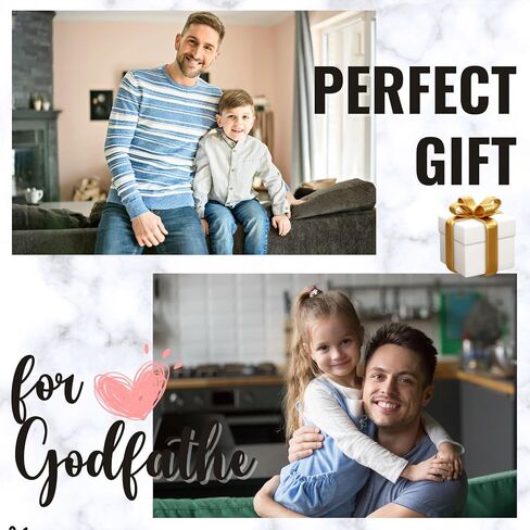INNObeta Godfather Gifts Valet Tray، منظم تخزين سطح المكتب من جلد البولي يوريثان بجانب السرير وحامل العملات المعدنية للأب الروحي، مثالي لعيد الميلاد وعيد الميلاد وعيد الأب - EST 2025 in Saudi Arabia