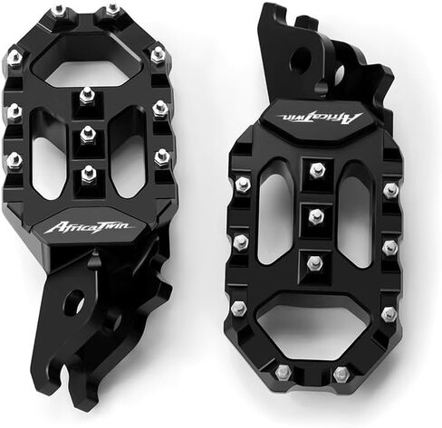 Motorcycle Dirt Bike Foot pegs Rest Pedals For CRF 1000L AFRICA TWIN/DCT 2018-2024 CRF 1100L AFRICA TWIN/ADV SPORTS ES/DCT 2020-2024 Accessories (Africa Twin-black) in Saudi Arabia