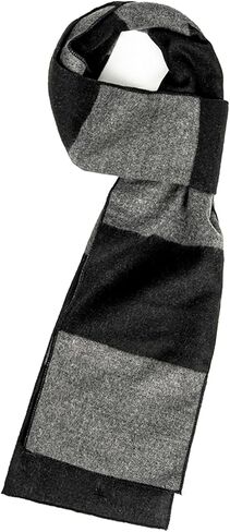Long Striped Winter Scarf Black and Gray Color Block Pattern Halloween Costume Scarf with Fake Nose Prop in Saudi Arabia