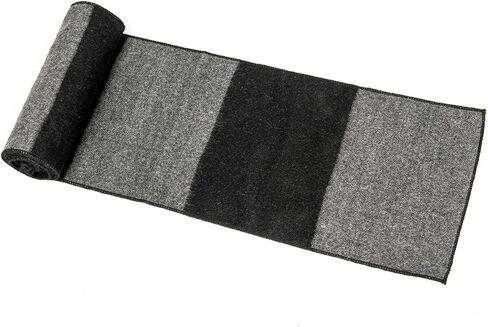 Long Striped Winter Scarf Black and Gray Color Block Pattern Halloween Costume Scarf with Fake Nose Prop in Saudi Arabia
