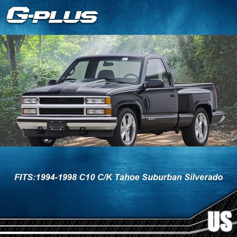 G-PLUS Front Headlight Lenses Cover Compatible with 1994-1998 C10 C/K Tahoe Suburban Silverado,Left & Right Side Replacement Pair (Clear Lens) in Saudi Arabia