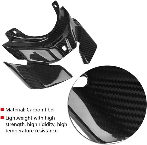 Taillight Guard Cover, Carbon Fiber Motorcycle Taillight Cover Rear Taillight Guard Cover Motorcycle Accessories Replacement Fit for MT-10/FZ-10 2016-2018, Black in Saudi Arabia