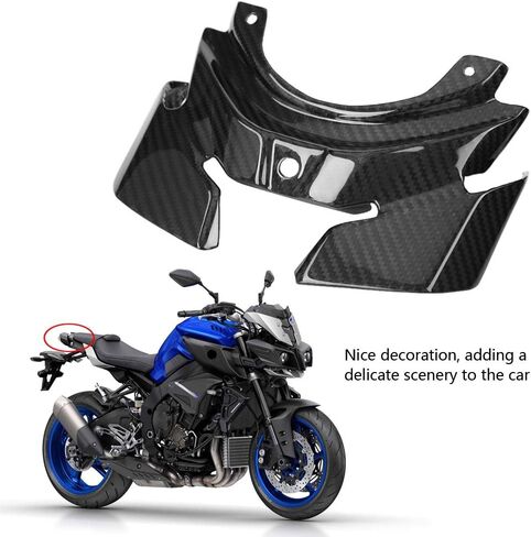 Taillight Guard Cover, Carbon Fiber Motorcycle Taillight Cover Rear Taillight Guard Cover Motorcycle Accessories Replacement Fit for MT-10/FZ-10 2016-2018, Black in Saudi Arabia