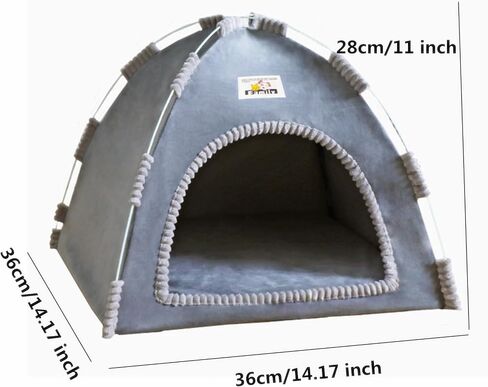 alfyng Pet Tent House for Cat Dog, Cat Tent Cave Nest Bed, Portable Dog Tents, Folding Kitten House for All Seasons Indoor and Outdoor with Soft Mat (Green) in Kuwait