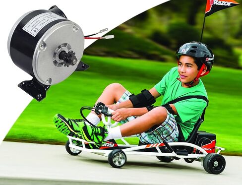 محرك AlveyTech 24 فولت 350 وات لجهاز Razor iMod، MX350 (الإصدارات 1-8)، دراجة ترابية MX400، عربة الكثبان الرملية - أجزاء كهربائية، 24 فولت تيار مستمر، 11 سن #25 سلسلة ضرس، 2750 دورة في الدقيقة، موديل MY1016 in Saudi Arabia