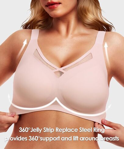 دعم حمالات الصدر بدون خياطة للنساء (34B-42DD) حمالات صدر لاسلكية ناعمة بدون أسلاك داخلية مريحة مع موسع حمالة الصدر in Saudi Arabia