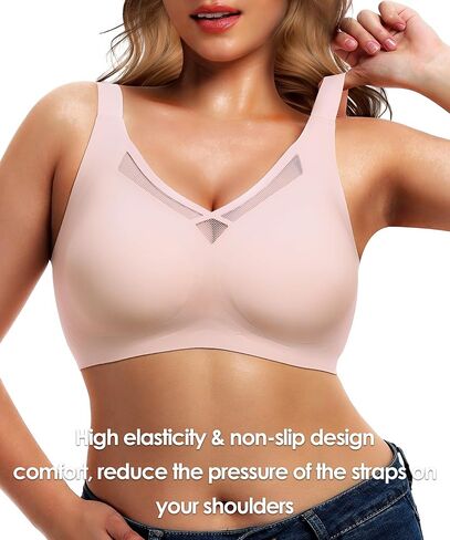 دعم حمالات الصدر بدون خياطة للنساء (34B-42DD) حمالات صدر لاسلكية ناعمة بدون أسلاك داخلية مريحة مع موسع حمالة الصدر in Saudi Arabia