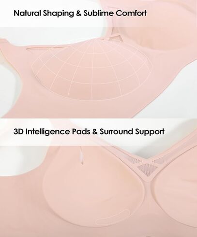 دعم حمالات الصدر بدون خياطة للنساء (34B-42DD) حمالات صدر لاسلكية ناعمة بدون أسلاك داخلية مريحة مع موسع حمالة الصدر in Saudi Arabia