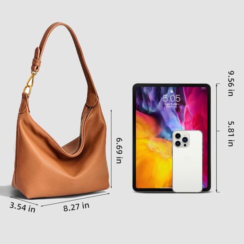 NEBIL Small Hobo Bag For Women Soft Pu Leather Shoulder Purse Slouchy Everyday Trendy Handbags with Zipper 2025 in Kuwait