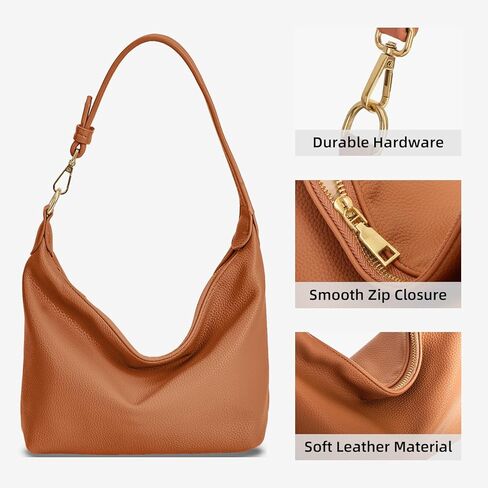 NEBIL Small Hobo Bag For Women Soft Pu Leather Shoulder Purse Slouchy Everyday Trendy Handbags with Zipper 2025 in Kuwait