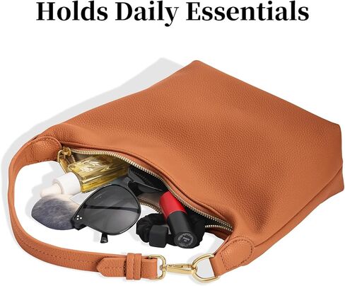 NEBIL Small Hobo Bag For Women Soft Pu Leather Shoulder Purse Slouchy Everyday Trendy Handbags with Zipper 2025 in Kuwait