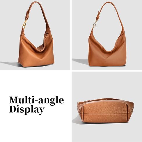 NEBIL Small Hobo Bag For Women Soft Pu Leather Shoulder Purse Slouchy Everyday Trendy Handbags with Zipper 2025 in Kuwait