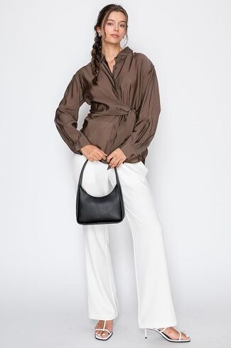 حقيبة كتف صغيرة منحنية بسيطة تحت الإبط حقيبة يد هوبو in Kuwait