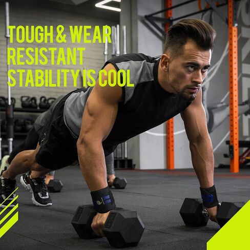 Slim Panda Weightlifting Wrist Wraps- Upgraded Wrist Support with Heavy Duty Thumb Loop for Powerlifting, Bodybuilding, and Weight Lifting Men & Women in Kuwait