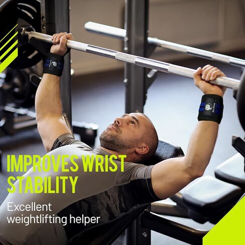 Slim Panda Weightlifting Wrist Wraps- Upgraded Wrist Support with Heavy Duty Thumb Loop for Powerlifting, Bodybuilding, and Weight Lifting Men & Women in Kuwait