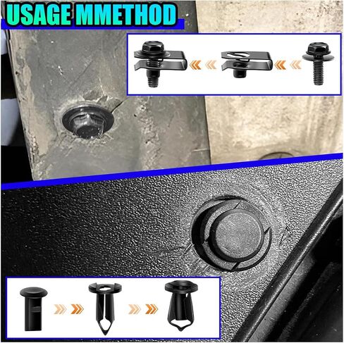 35PCS Engine Under Cover Splash Shield Guard Body Bolts, Car Front Bumper Liner U-Nuts Kit, Push Retainer Fastener Rivet Clips, Car Body Panel Bumper Clips (35PCS) in Saudi Arabia