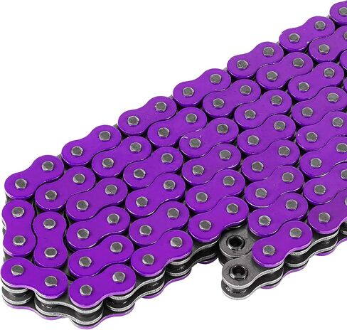 سلسلة محرك دائرية 520 درجة 120 وصلة من Caltric Purple متوافقة مع ATV/UTV/Quad/Side X Side/الدراجة النارية/Dirtbike/مع برشام ومشبك على الوصلات الرئيسية in Saudi Arabia