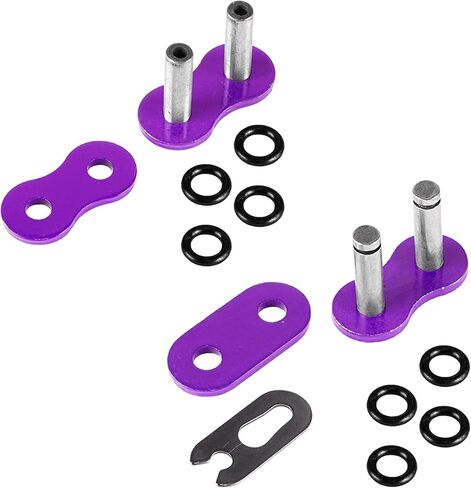 سلسلة محرك دائرية 520 درجة 120 وصلة من Caltric Purple متوافقة مع ATV/UTV/Quad/Side X Side/الدراجة النارية/Dirtbike/مع برشام ومشبك على الوصلات الرئيسية in Saudi Arabia