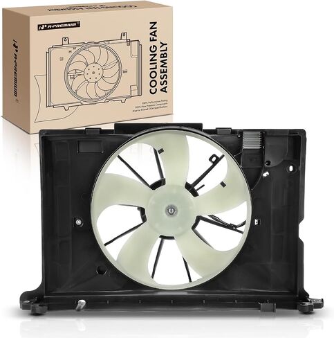 A-Premium Engine Radiator Cooling Fan Assembly Compatible with Select Toyota Models - Corolla, Matrix, 2009 2010 2011 2012 2013 - Replace# 163630T020, 163630T020PFM in Saudi Arabia