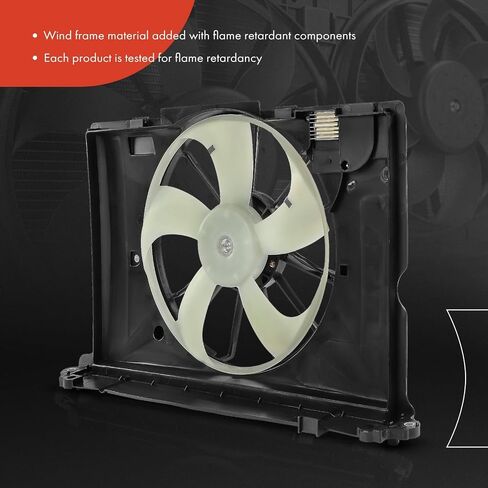 A-Premium Engine Radiator Cooling Fan Assembly Compatible with Select Toyota Models - Corolla, Matrix, 2009 2010 2011 2012 2013 - Replace# 163630T020, 163630T020PFM in Saudi Arabia