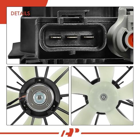 A-Premium Engine Radiator Cooling Fan Assembly Compatible with Select Toyota Models - Corolla, Matrix, 2009 2010 2011 2012 2013 - Replace# 163630T020, 163630T020PFM in Saudi Arabia