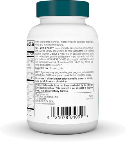 Source Naturals Wellness C-1000, 100 Tablets in Saudi Arabia