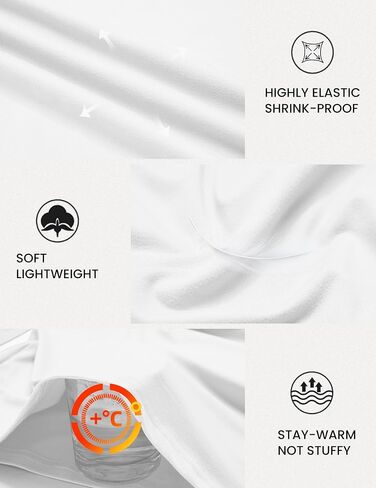 COOFANDY Mens Long Sleeve Tee Shirts Stretch Crew Neck Thermal Shirts Casual T Shirts for Men in Saudi Arabia